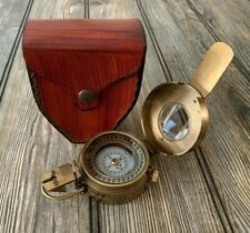 Vintage Solid Brass WWII Military Pocket Compass Gift Handmade Working Gift Item picture