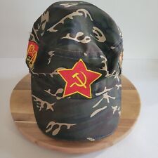 Russian Military Camo Army Cap Hat Red Star/AK 47 Patches 