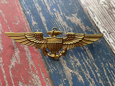 U.S. Navy /USMC Aviator Wings 1950's/60's 1/20 10k Gold Filled Pilot Wing picture