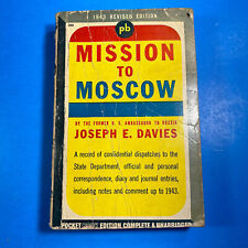 Mission To Moscow by J E Davies 1943 Vintage Paperback Pocket Book Hitler Stalin picture
