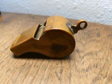 VINTAGE WWII ERA SOLID BRASS MILITARY WHISTLE WORKING picture