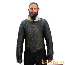Hauberk Chainmail Armor Mild Steel Flat Rings Dome Riveted Medieval SCA Costume picture