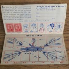 Rare Stamp Out The Axis Ten Cent War Stamp Book The Greeting Card Co. picture