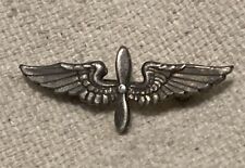 Vintage WWII US Army Air Corps mini pin wings propeller sterling silver picture