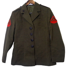 Vintage U.S. Military Marine Coat Sz 10 S Dress Blazer Womens Uniform Poly/Wool picture