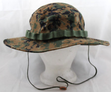 Marine Corps Boonie Hat USMC Digital Woodland Camouflage Large 7 1/2 USA Made picture