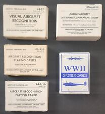 AIRCRAFT RECOGNITION GRAPHIC TRAINING AID PLAYING CARDS MILITARY  picture