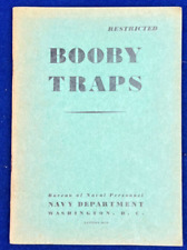 Restricted WWII Booby Trap Manual 1944 Germany Japan WW2 Vintage Book picture