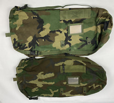 2 USGI Military Carrying Protective Ensemble Gear Bag Sack Stuff Woodland Camo picture
