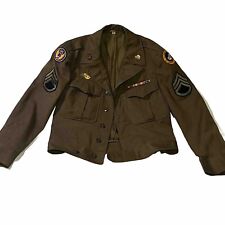 WW2 WWII Issued US Army Ike Uniform Jacket 3rd Air Force w/Sterling Silver Pin picture
