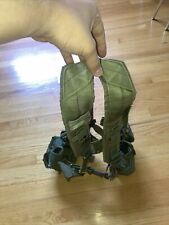 Vintage Army Utility Belt W/Suspenders, Ammo Bags, Canteen & Utensil Holders picture