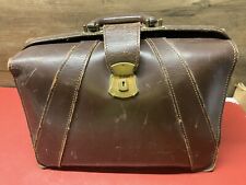 Vintage Brown Military Briefcase Type IX Bag Leather Specialty Co Doctors 16” L picture