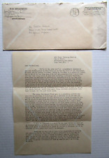 1942 DOCTOR TO DOCTOR  War  Department Economy Letter and Envelope WWII - E5H picture