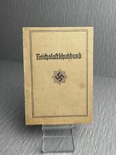 GERMAN WW2 'REICHSLUFTSCHUTZBUND MITGLIEDSAUSWEIS' MEMBER ID BOOK SUDBAYERN-TIRO picture