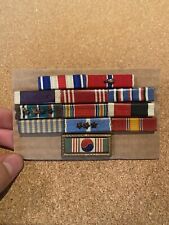 WW2 US Army Enlisted Ribbon Bar Identified Vet SS and PH picture