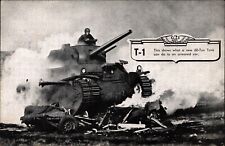 Rare 5x8 T-1 60 Ton Tank Front View,  WWII Era Army USA Vintage picture