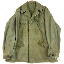 Vintage Us Military M-1950 Field Jacket Size Small Green Distressed 70s picture