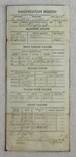 1943-1945 Immunization Register 321st Fighter Squad (record of vaccines, etc) picture