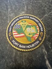 USN US Navy Medicine Training Support Center Fort Sam Houston PATCH Rare Iron On picture