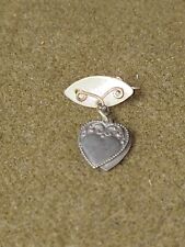 WWII Sweetheart Pin with Initials and Heart Pendant picture