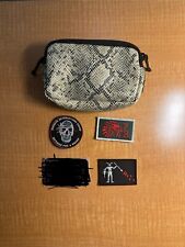 Qilo Snakeskin Convertible Fanny Pack/hanger Pouch RARE with Patches Fog O7S picture