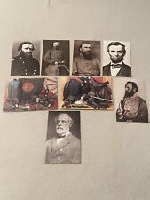 Civil War Post Cards Lot Of 10, Grant, Lee, Lincoln, Jackson, Longstreet,Pickett picture