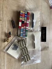 Vintage Military Lot. Pins ,Name Tag, Ribbons . Lot 73 picture