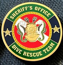 BSO - Broward Sheriff's Office DIVE TEAM SecondGEN 1.75in GOLD challenge coin picture