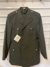 Vintage 1960s Military US Army Uniform Green Jacket 44 Coat And Pant Suit 36R picture