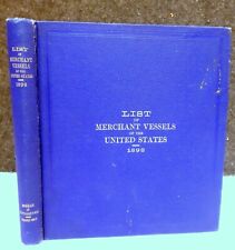 1898 LIST OF MERCHANT VESSELS OF THE UNITED STATES BOOK SPANISH AMERICAN WAR picture