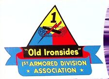 Old Ironsides 1st Armored Division Association Decal Vintage picture