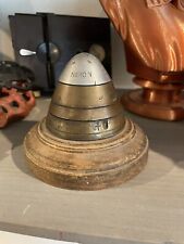 WW1 BRASS ARTILLERY TIME AND PERCUSSION FUSE No 80 TRENCH ART PAPER WEIGHT  picture