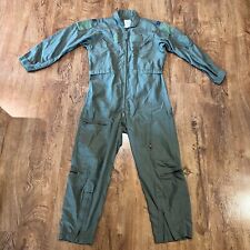 USAF Air Force Flight Suit Coveralls Sage Green 44R US Military Fire Resistant picture