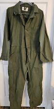 US Navy Issued Mechanic Coveralls, Vintage, Medium, Army Green picture
