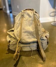 Vintage 1942s WW2 US Army Military Field Backpack Rucksack Canvas Bag With Frame picture