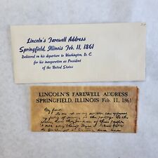 Abraham Lincoln Authentic Reproduction Antiqued Parchment Documents Home School picture