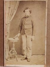 Full standing view soldier in sack coat w/book & tinted cheeks. Chambersburg PA picture