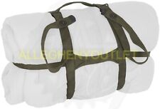USGI Vintage Canvas Military Sleeping Bag Carrier - Bed Roll Strap OD Green GC picture