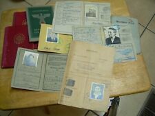 ww2 german documents,work books, id's misc items. picture