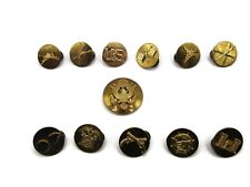 USA Military Branch of Service Insignia Pin Collection Vintage 12 Total picture