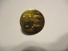 WW2 WW11 US. infantry COLLAR INSIGNIA BUTTON PIN U.S. DOUBLE CLUTCH brass BACK picture