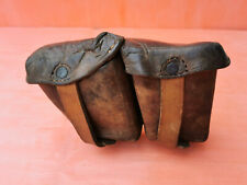 OLD ORIGINAL WWII WW2 AUSTRO-HUNGARY ARMY MANNLICHER LEATHER AMMO POUCH picture