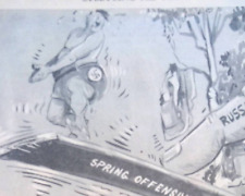 Russia Hitler's Spring Offensive Original Political Cartoon WWII 4/14/1942 picture