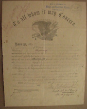 CIVIL WAR POLISH AMERICAN US CAVALRY NOTABLE SIGNED DISCHARGE LOUISIANA picture