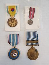Lot Of 4 Medals 3 Korea, 1 Cold War. UNITED NATIONS SERVICE MEDAL KOREA ERA picture