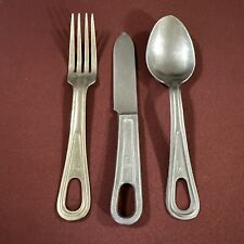 WWll U.S. Army Military Utensils-1944 L.F. & C.  Knife &  Wall Co Spoon picture