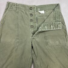 Vintage US Military Trouser Mens 32x29 Green Utility Pant OG 507 Vietnam War Era picture