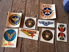 VINTAGE LOT MILITARY DECALS STICKER ARMY AIR FORCE picture
