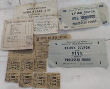 WWII ETO Army Exchange Ration Card Original Lot picture