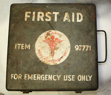 Rare Early US WWII First Aid Box US Jeeps & Armored Vehicles- Empty - ITEM 97771 picture